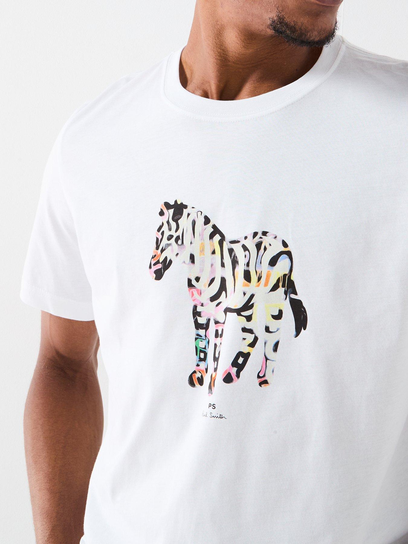 PS PAUL SMITH Large Zebra Graphic T-Shirt White Very