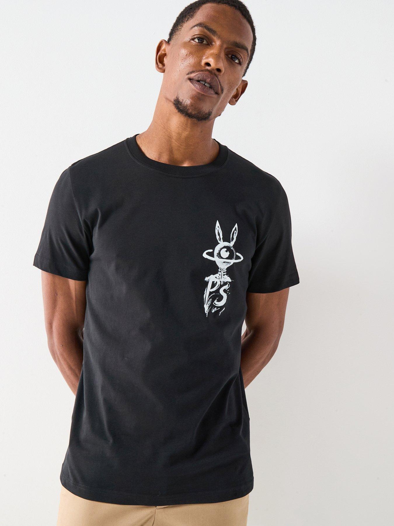 undefined Ps Paul Smith Eye Back Graphic T-shirt - Black