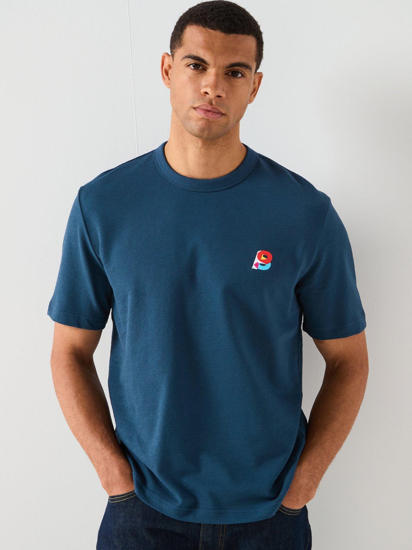 PS PAUL SMITH Small Ps Emb Logo T-shirt - Blue
