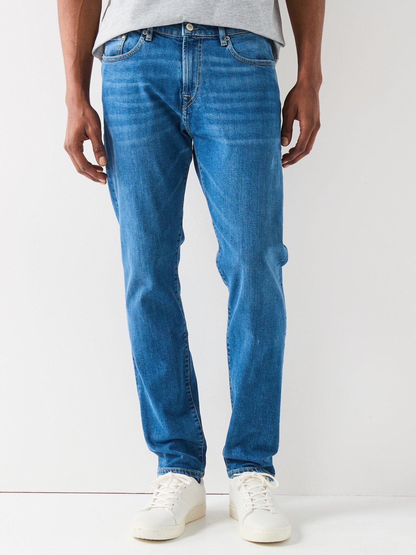 undefined Tapered Fit Jeans - Mid Wash