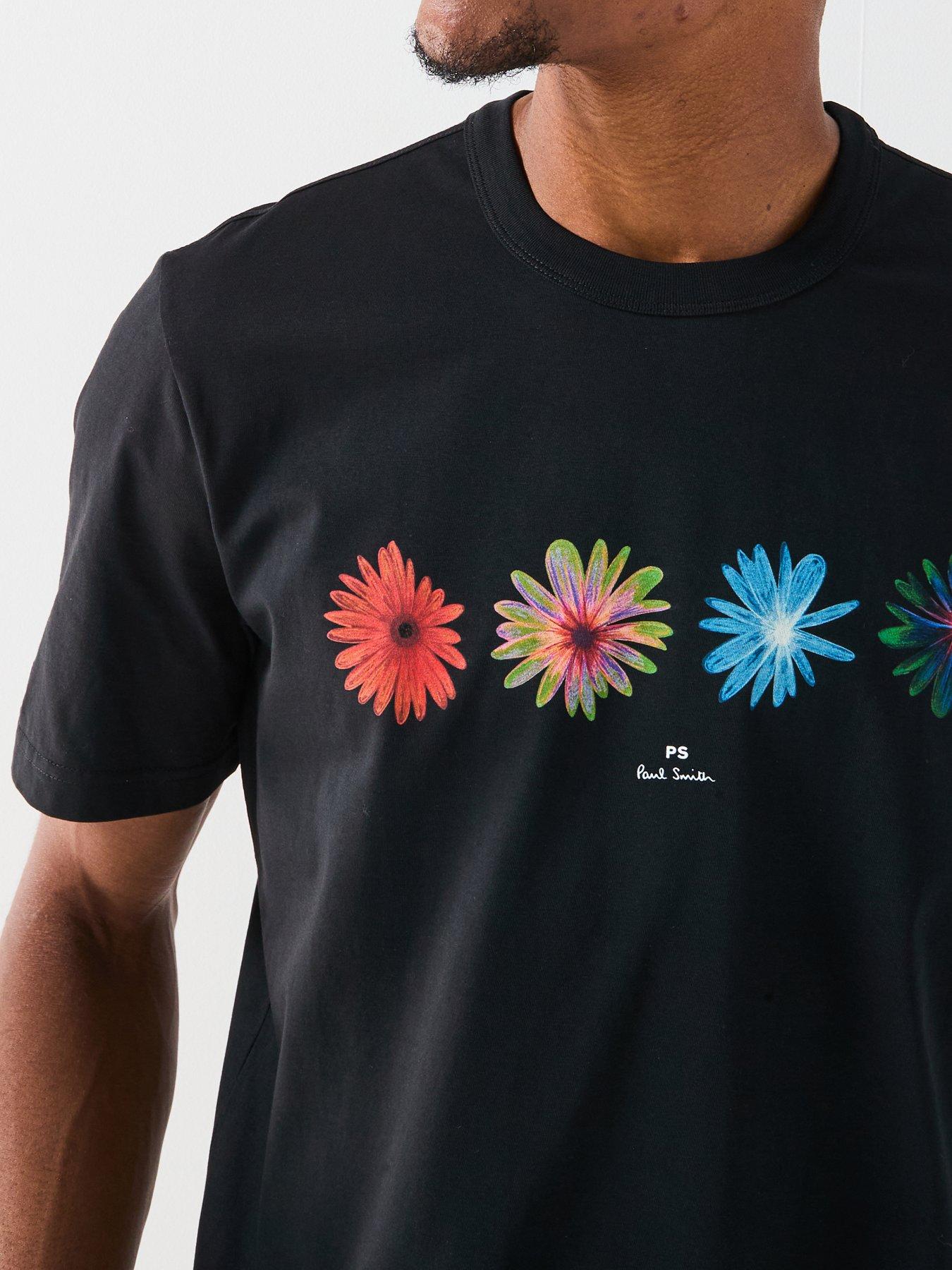 PS PAUL SMITH Flowers Graphic T-Shirt - Black | Very