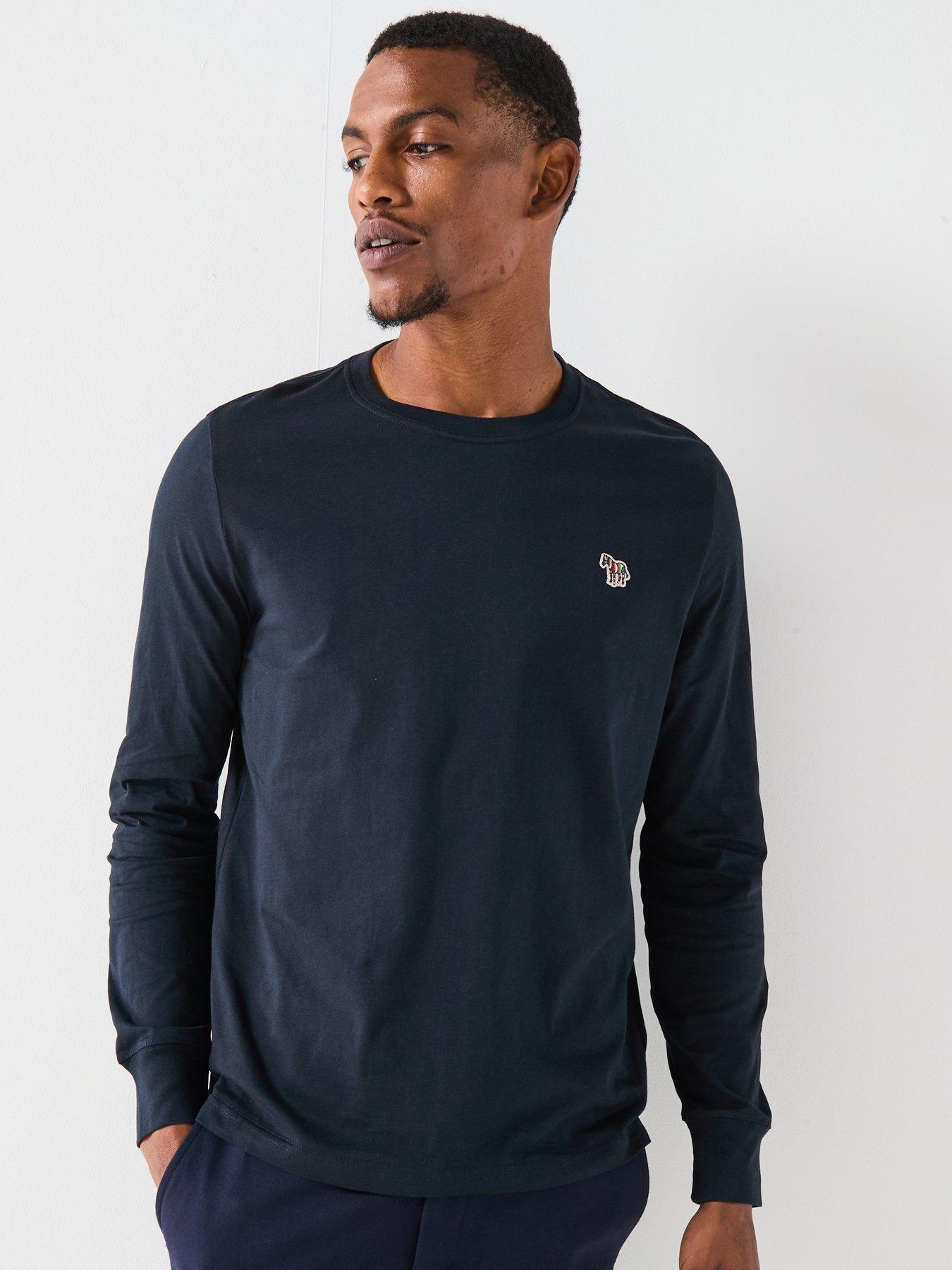 PS PAUL SMITH Regular Fit Zebra Long Sleeve T-Shirt - Navy