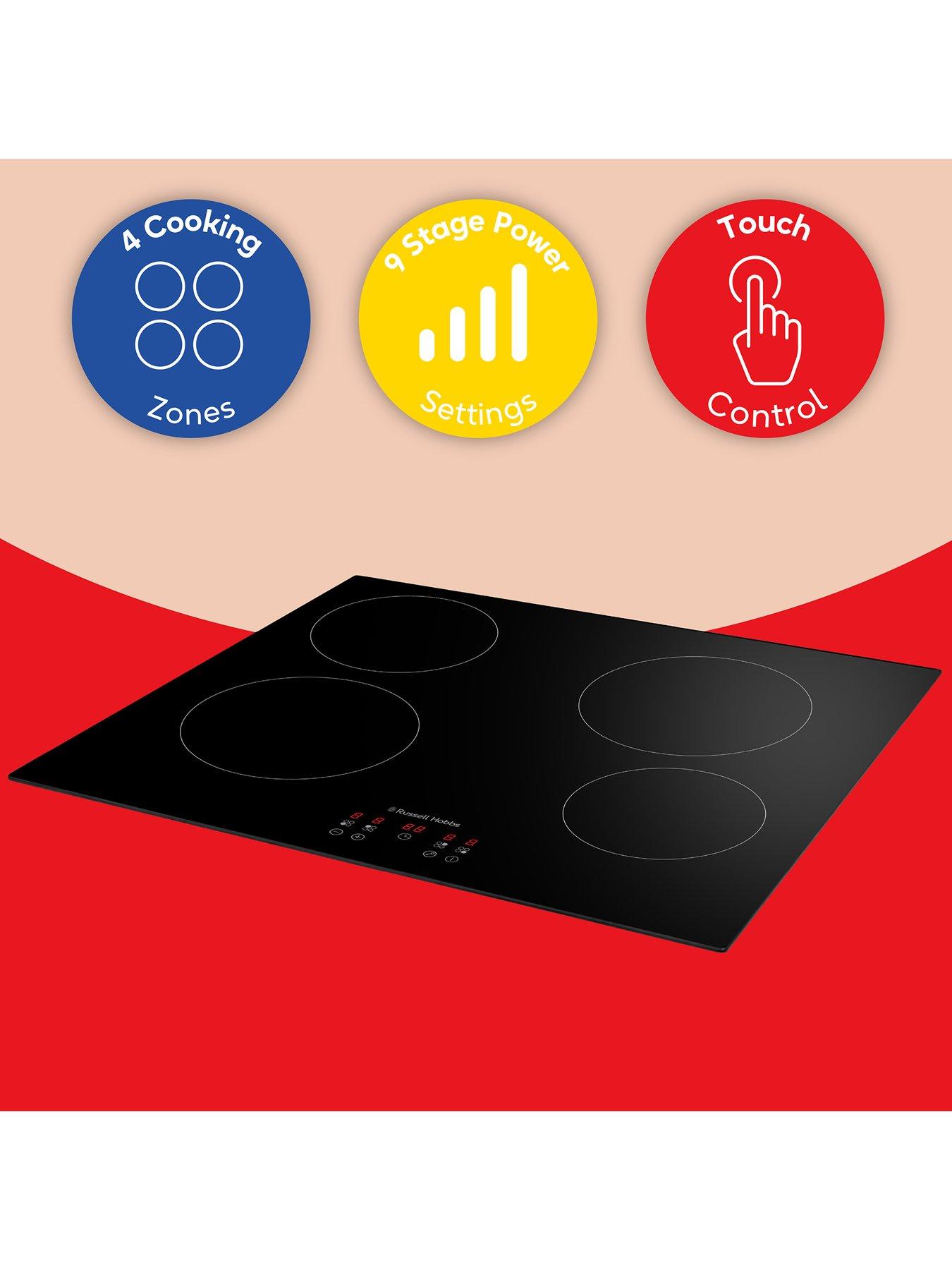 Image 2 of 7 of Russell Hobbs RH60EH413B 59cm 4 Zone Electric Hob with Touch Control in Black