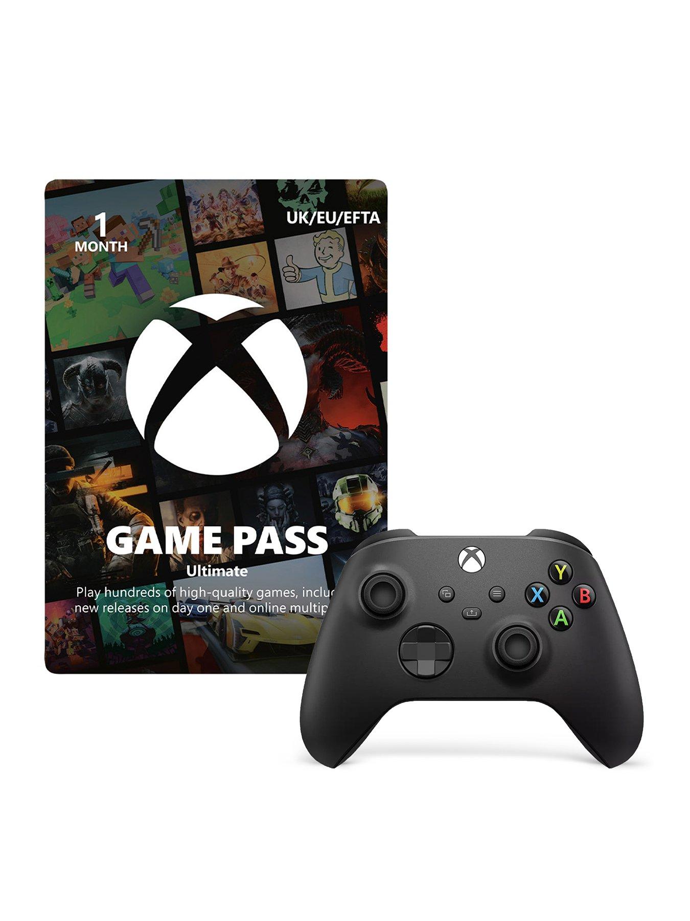 undefined Gaming Starter Kit - 1 month Game Pass Ultimate + Xbox Wireless Controller – Carbon Black for Xbox Series X|S, Xbox One, and Windows Devices
