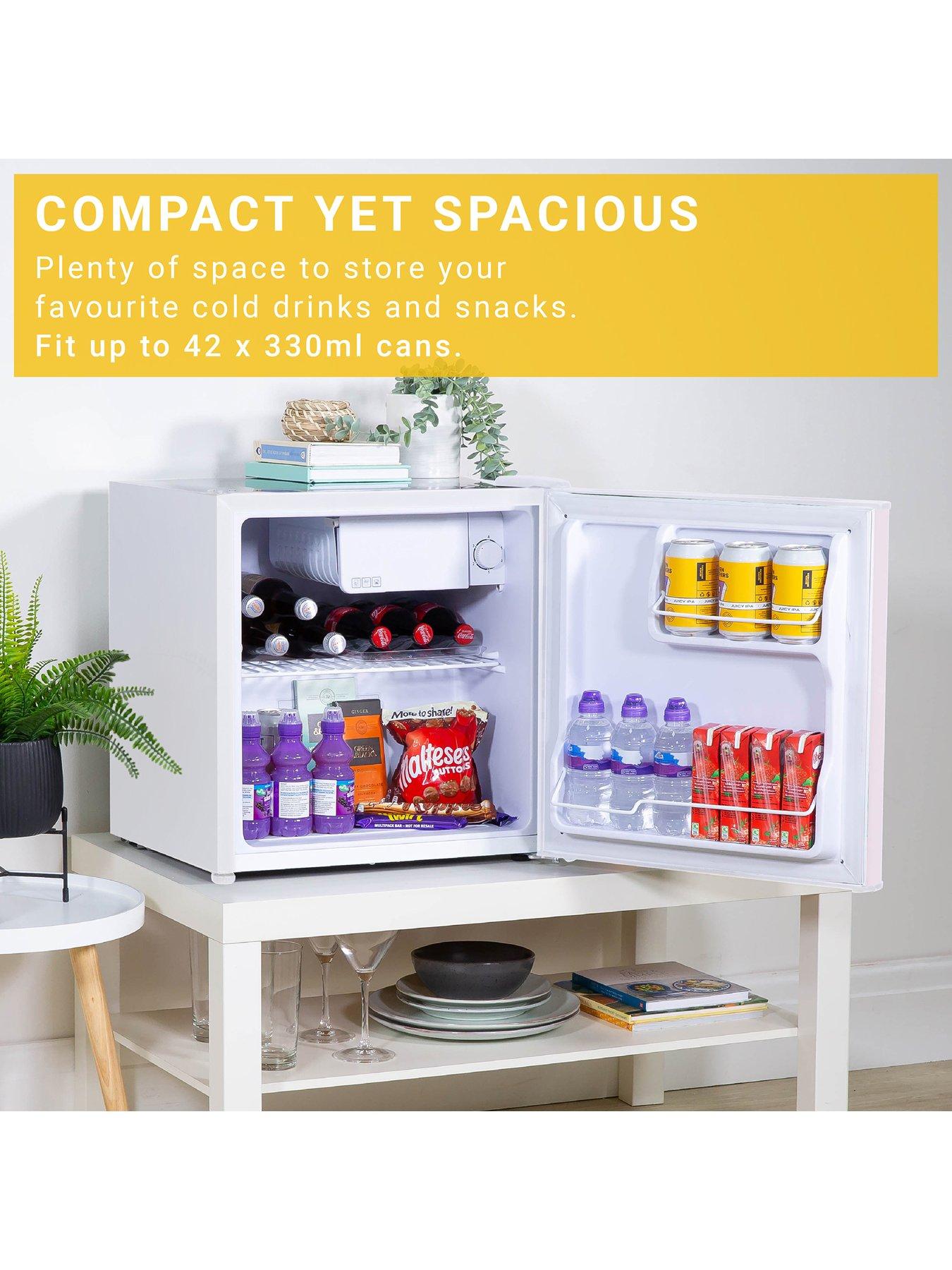 Image 3 of 6 of Kuhla KTTF0E6W-1025 Pink Open Sign Design 45L Table Top Fridge
