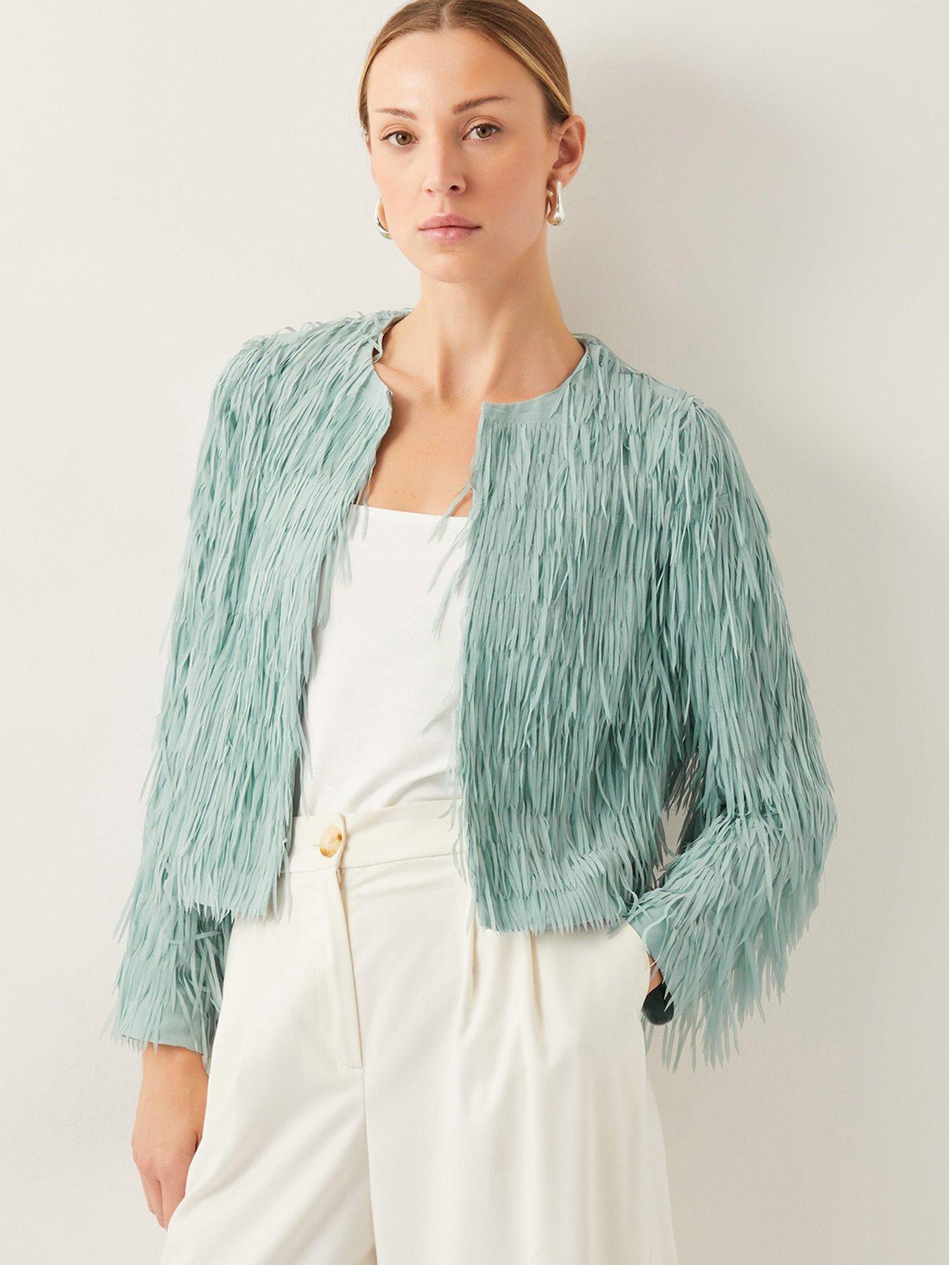 undefined Cosima Fringe Jacket - Green