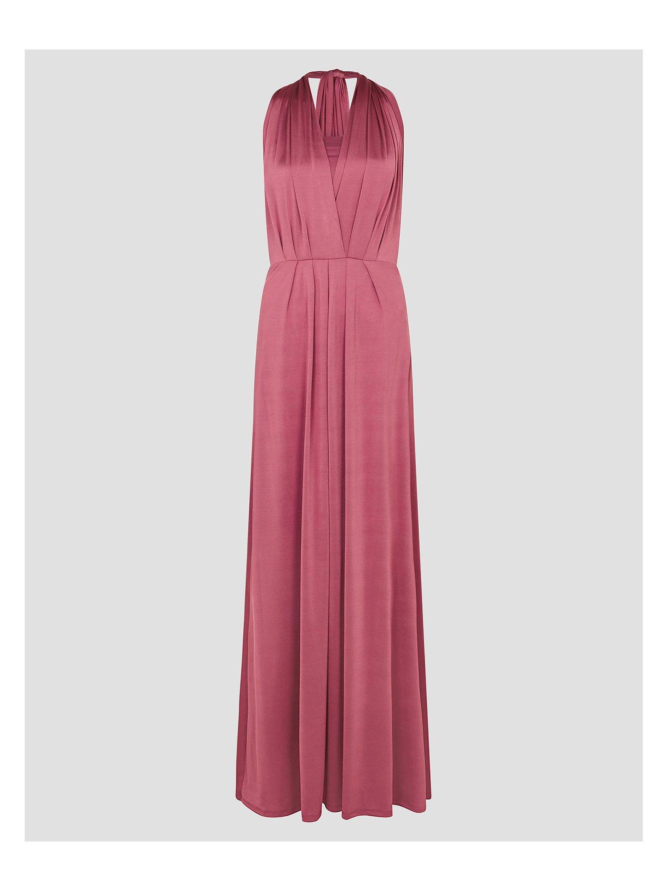 Image 3 of 5 of Monsoon Thea Multiway Bridesmaid Dress - Pink