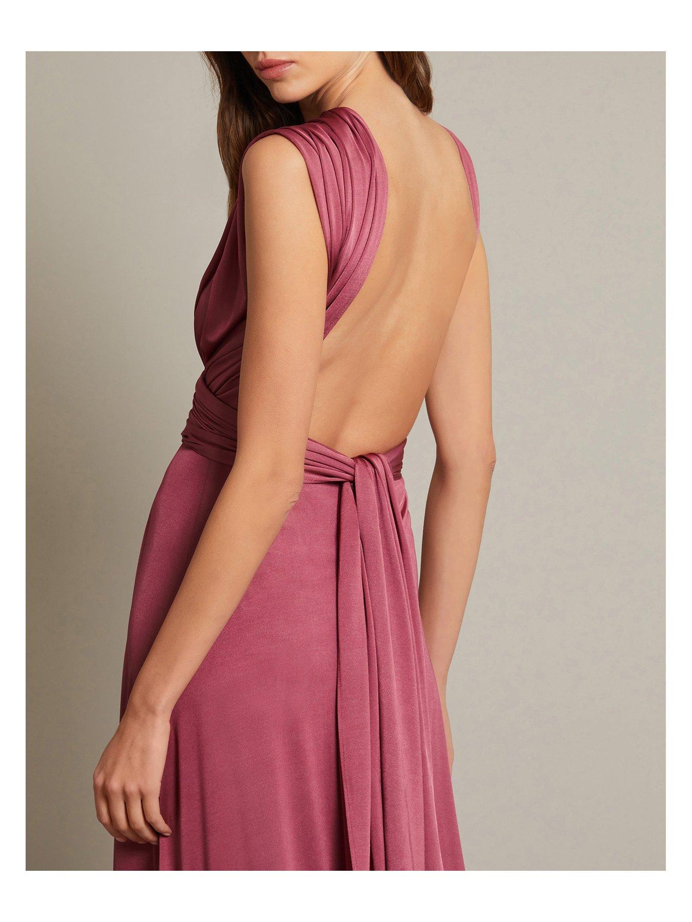 Image 4 of 5 of Monsoon Thea Multiway Bridesmaid Dress - Pink