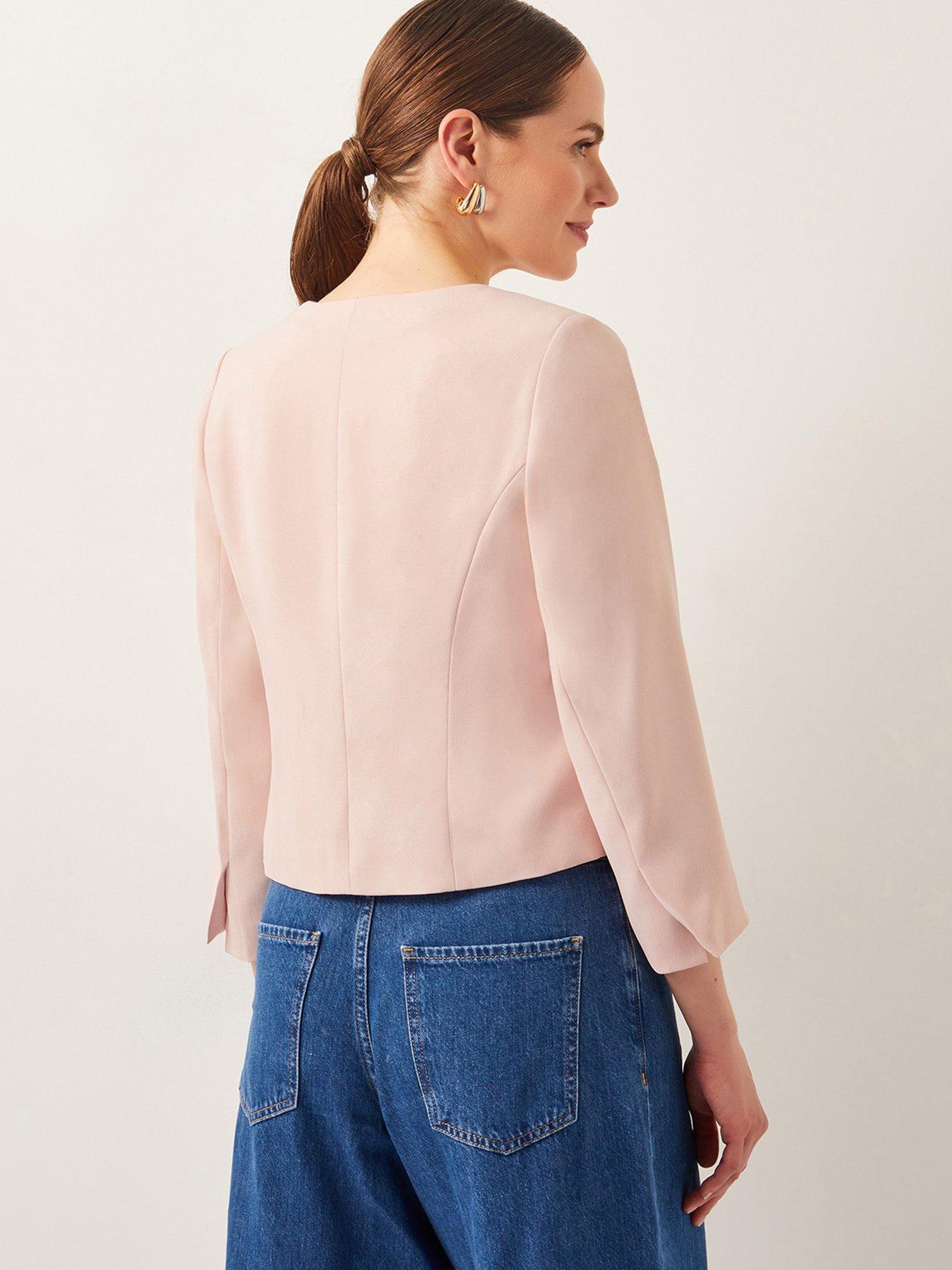 Image 2 of 6 of Monsoon Ruth Scallop Jacket - Pink