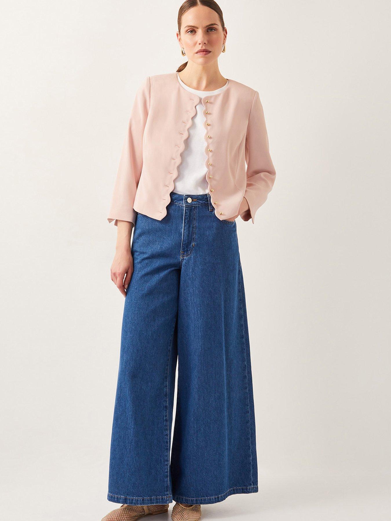 Image 4 of 6 of Monsoon Ruth Scallop Jacket - Pink