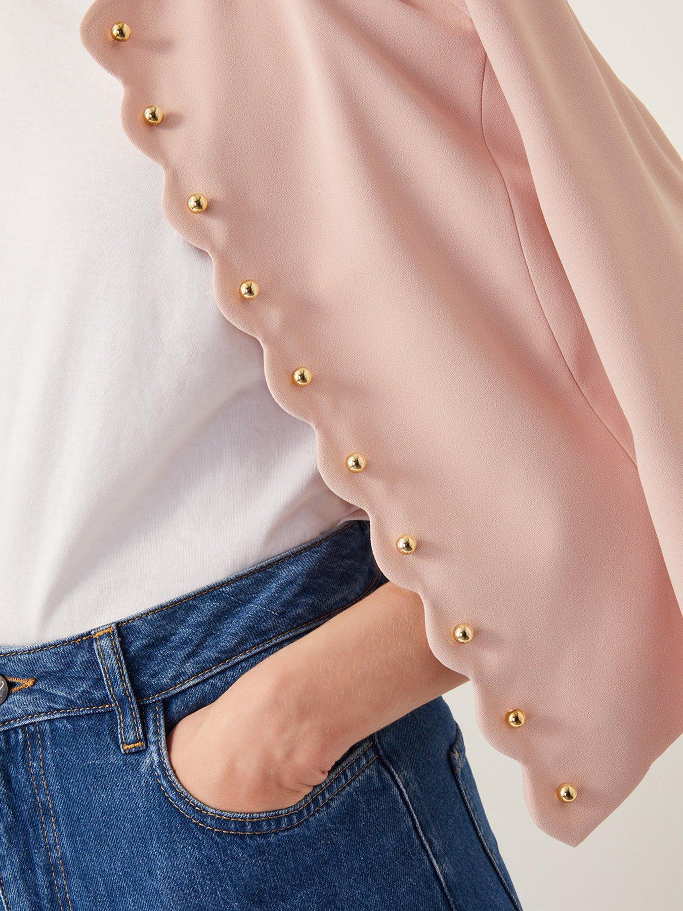 Image 5 of 6 of Monsoon Ruth Scallop Jacket - Pink