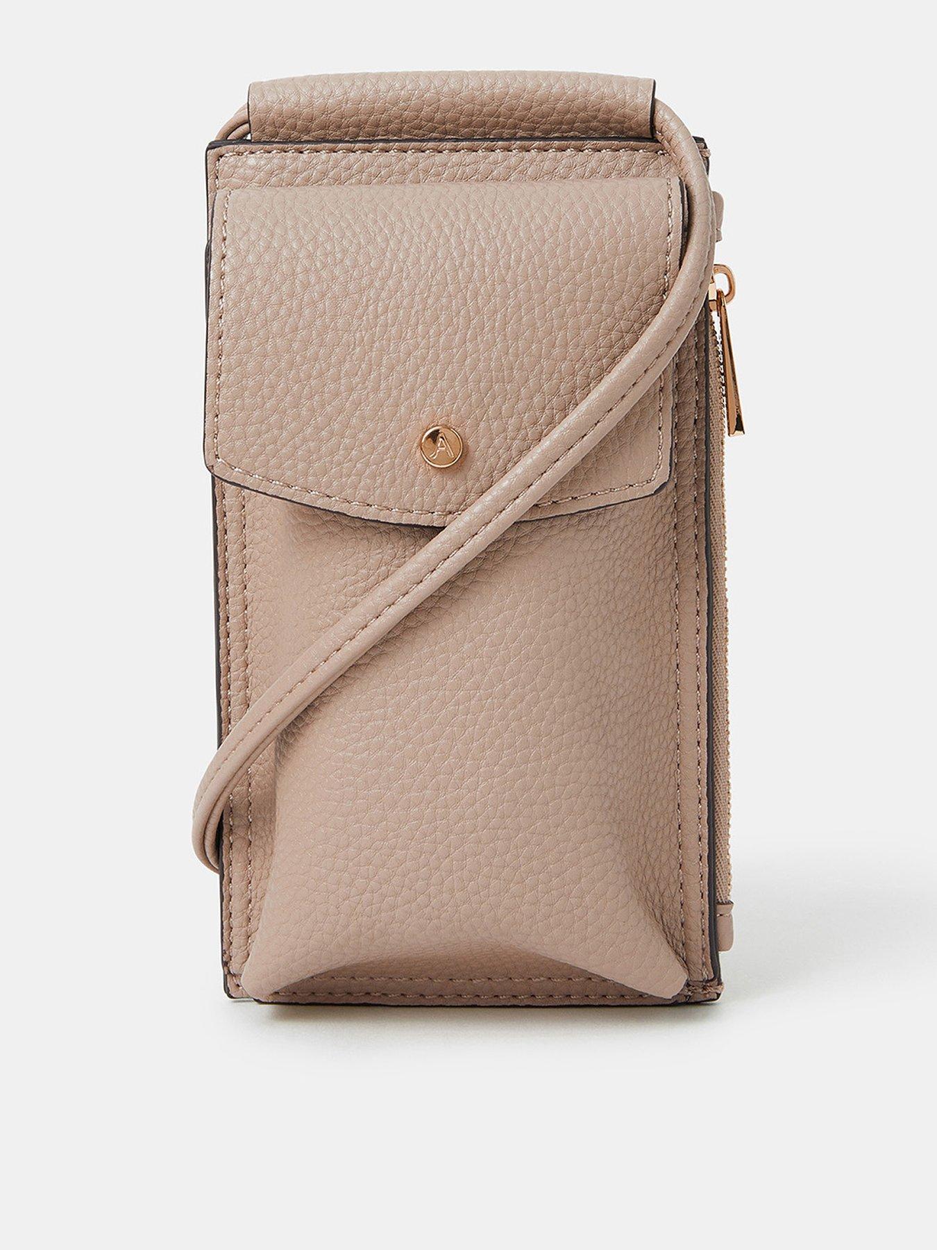 undefined Foldover Phone Bag - Taupe