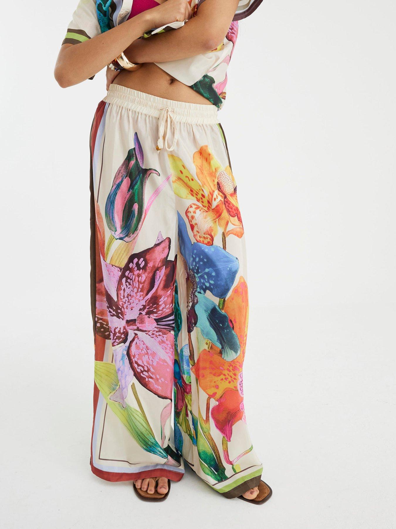 undefined Tropical Print Trouser