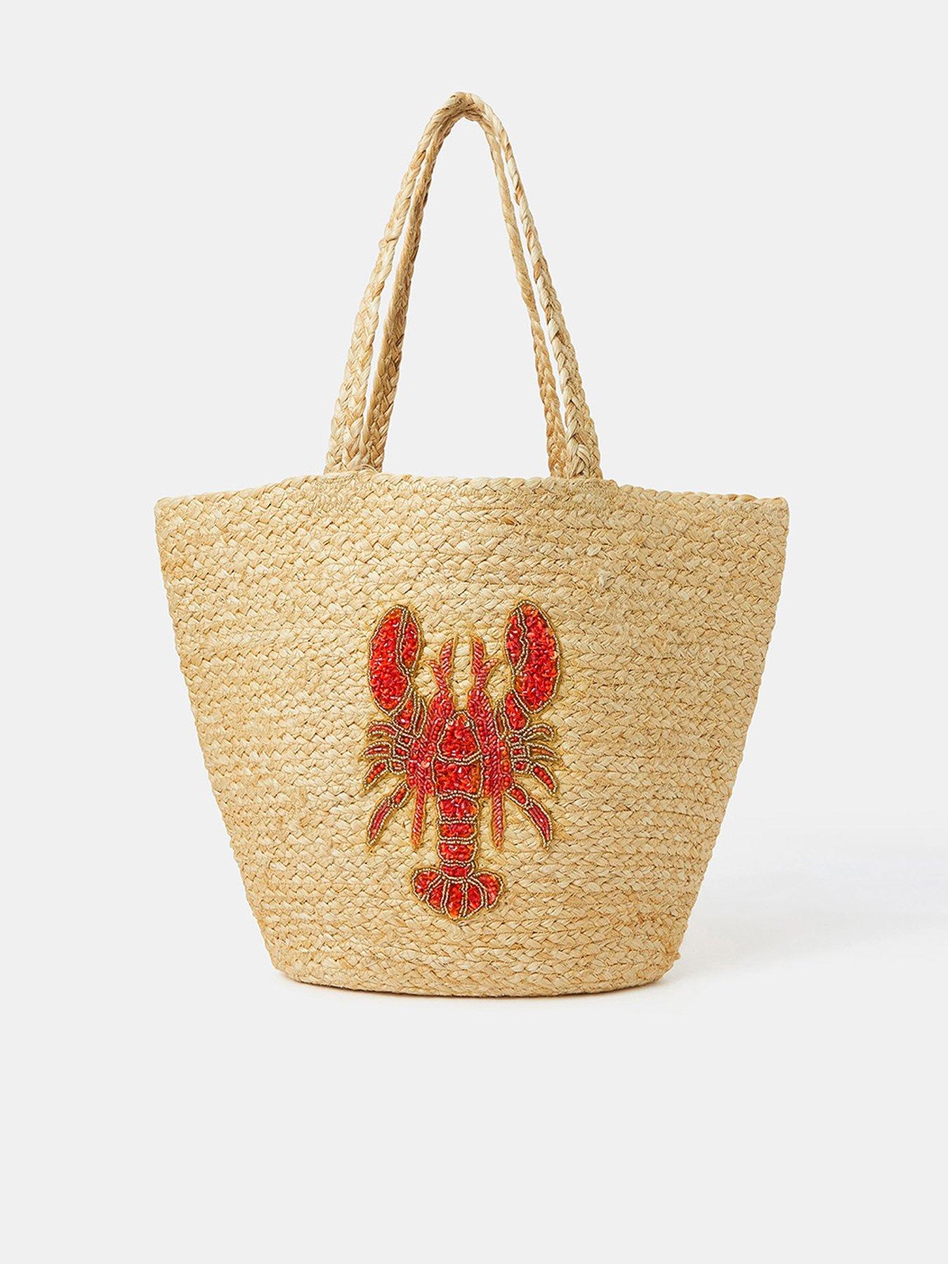 undefined Lobster Jute Beach Bag