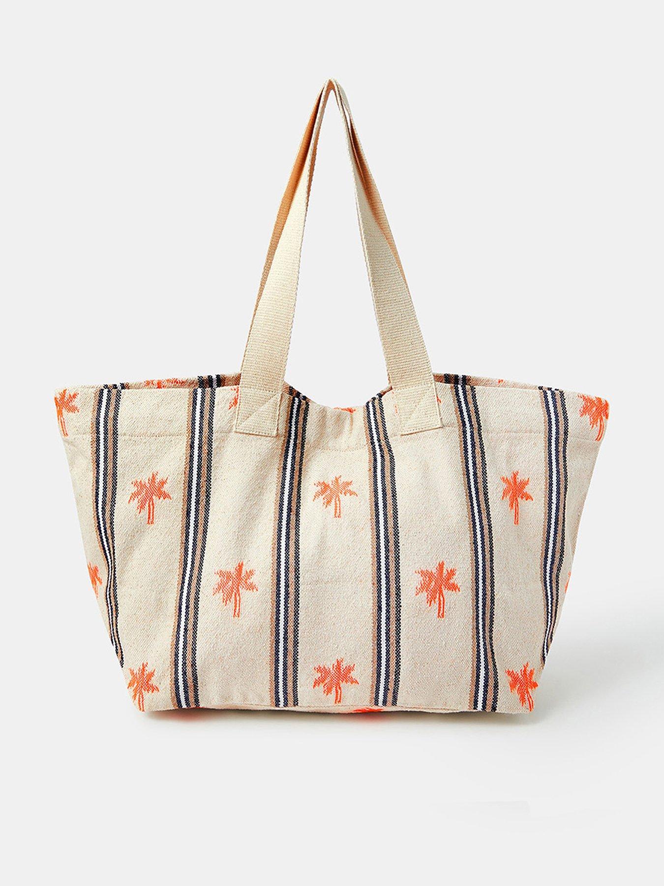 undefined Palm Stripe Shoulder Bag - Natural
