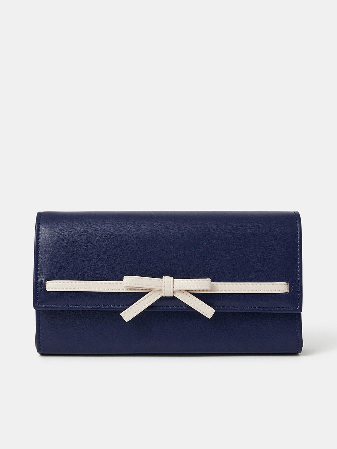 undefined Bow Clutch Bag - Navy