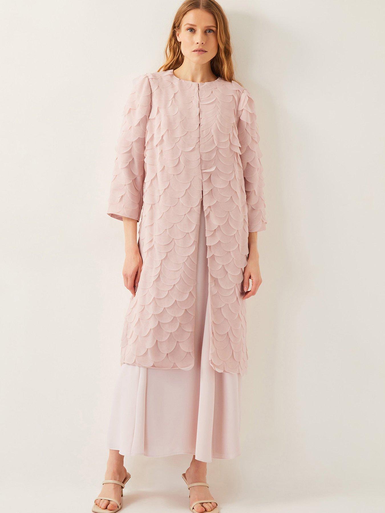 undefined Elora Duster Coat - Pink