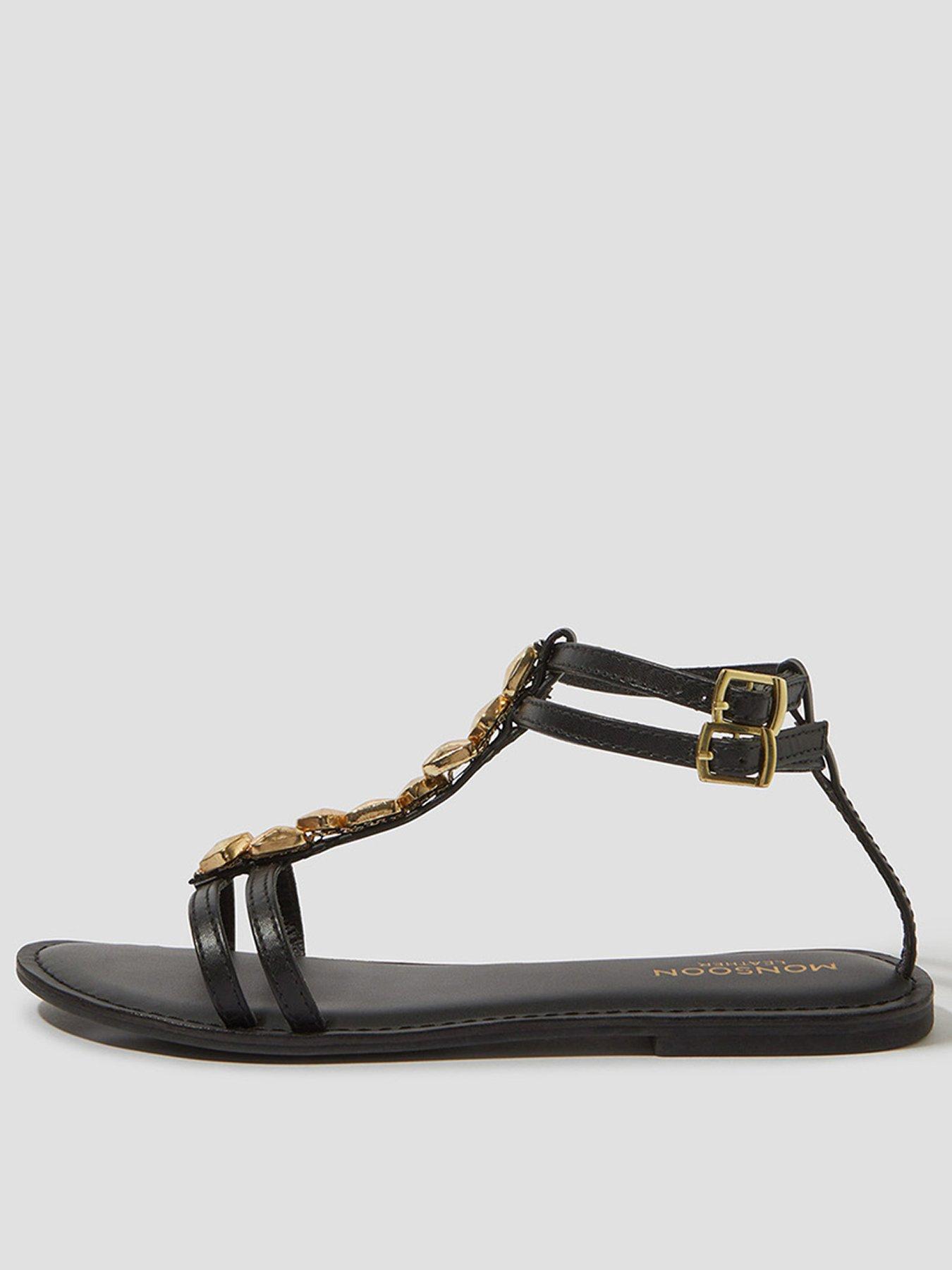 undefined Simi T-Bar Sandals - Black