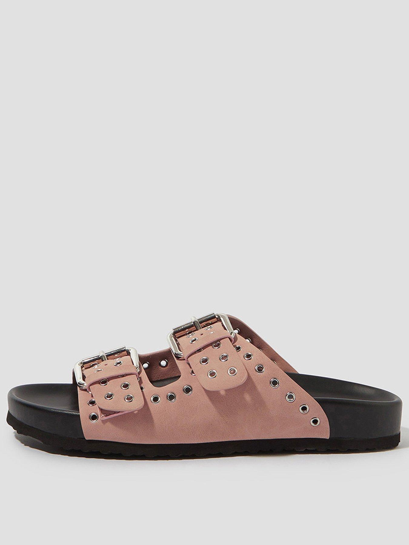 undefined Elena Eyelet Sandals - Pink
