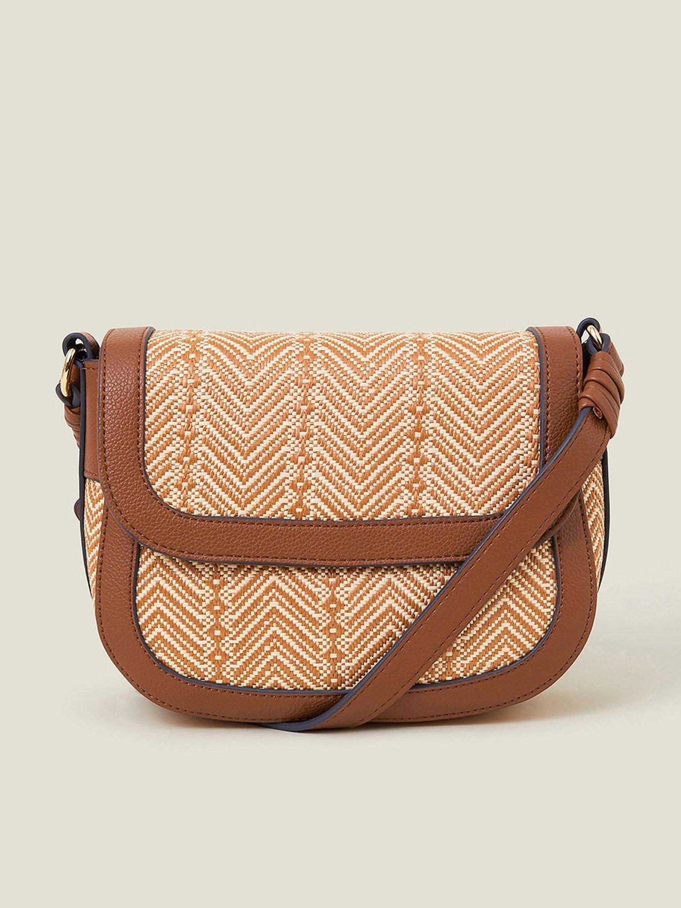 undefined Woven X Body Bag - Tan