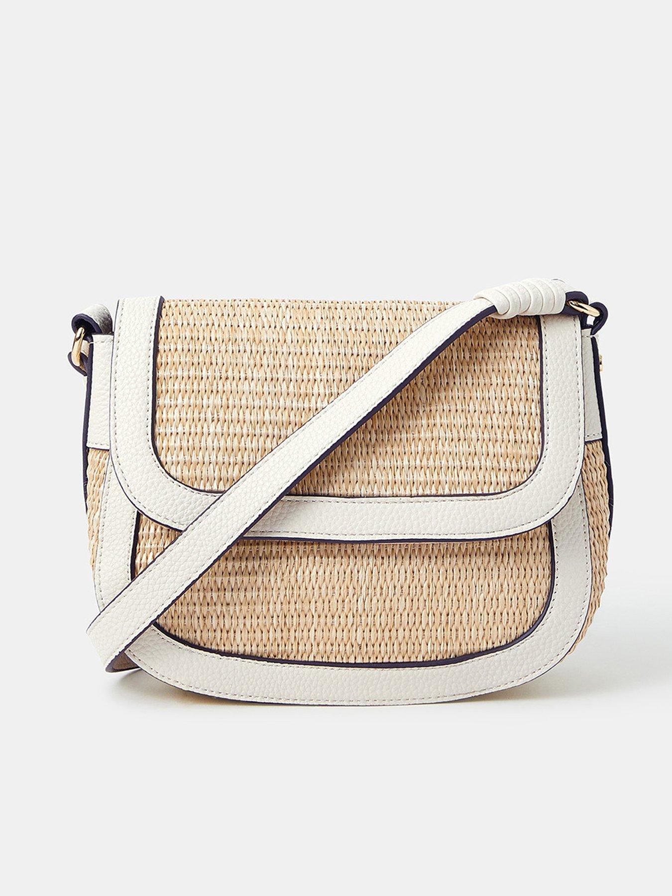 undefined Woven X Body Bag - Cream