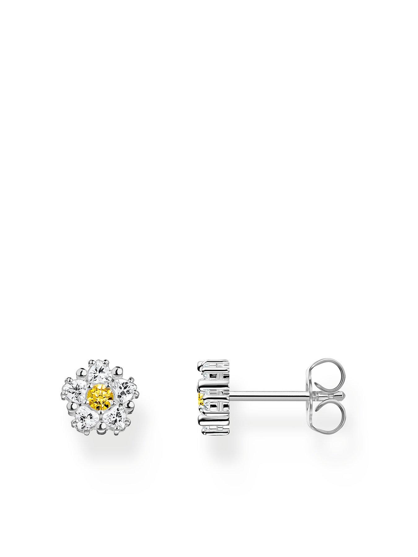 Image 1 of 3 of Thomas Sabo Lovely Daisy ear studs small
