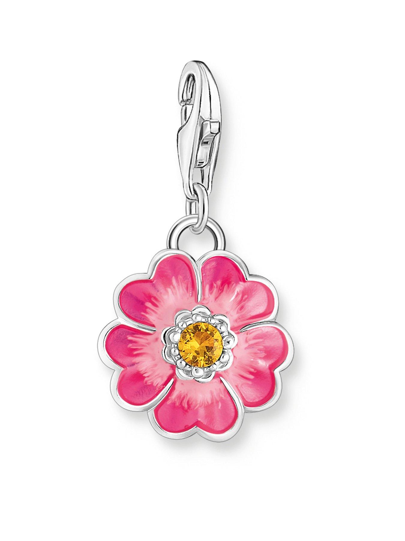 Image 1 of 2 of Thomas Sabo Charm Flower Pink Silver