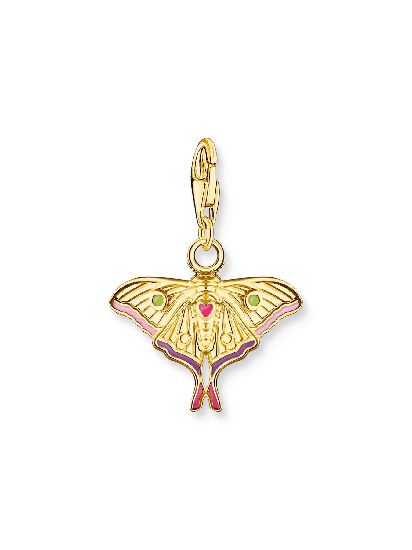 Image 2 of 3 of Thomas Sabo Charm moth colourful gold