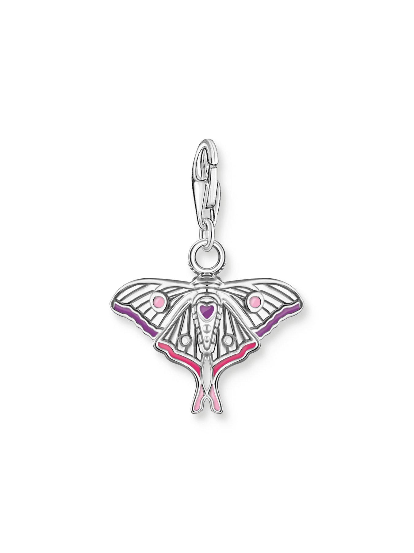 Image 3 of 3 of Thomas Sabo Charm moth colourful silver