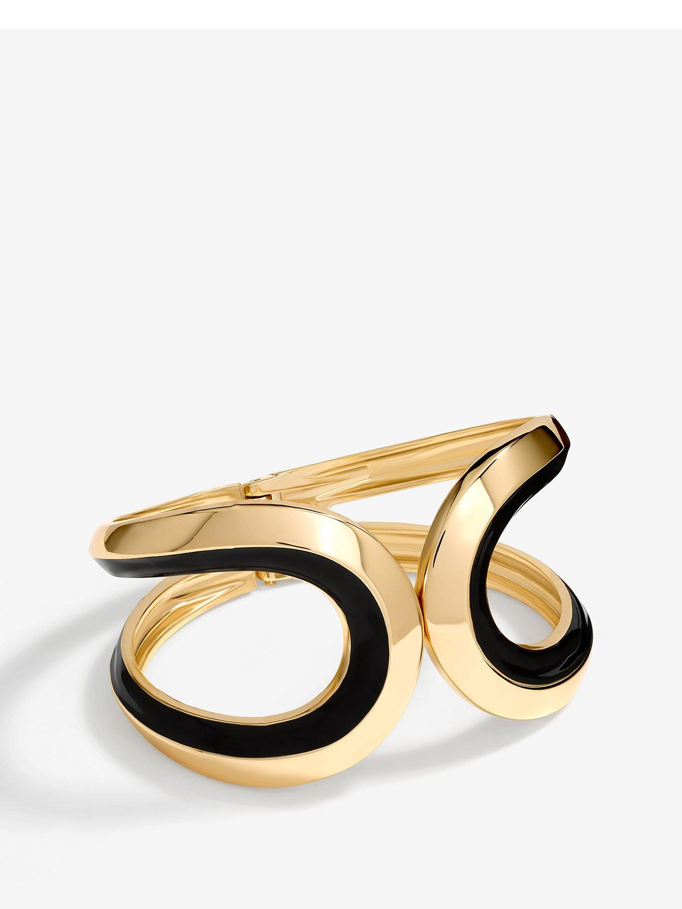 undefined Jon Richard Gold Plated And Enamel Cuff