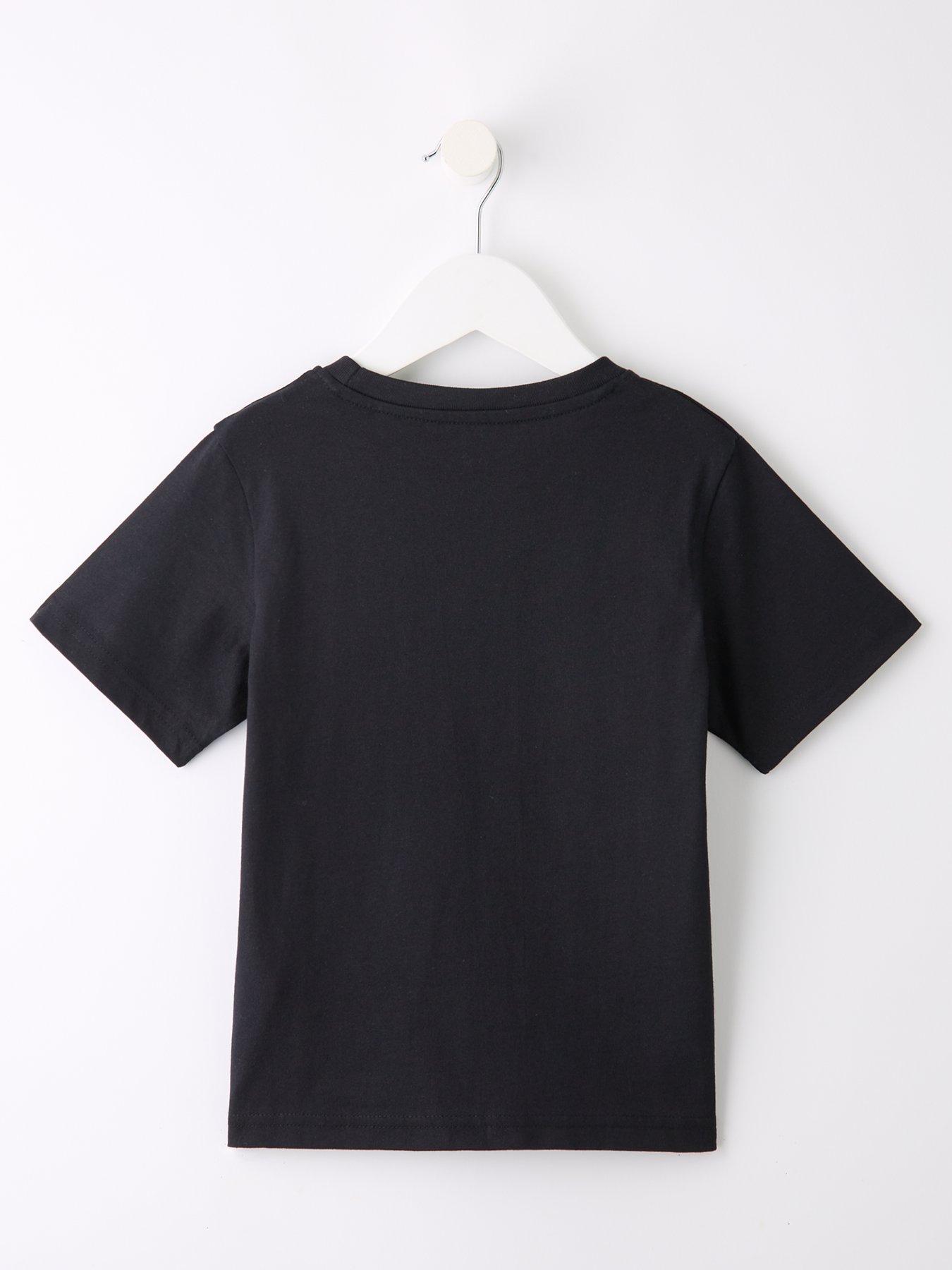 Image 2 of 3 of Jack & Jones Mini Younger Boys Tier Front Print Short Sleeve T-shirt - Black