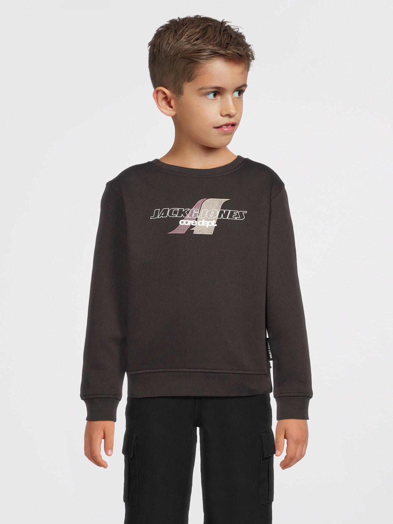 Jack & Jones Mini Younger Boys Tier Print Sweatshirt - Black