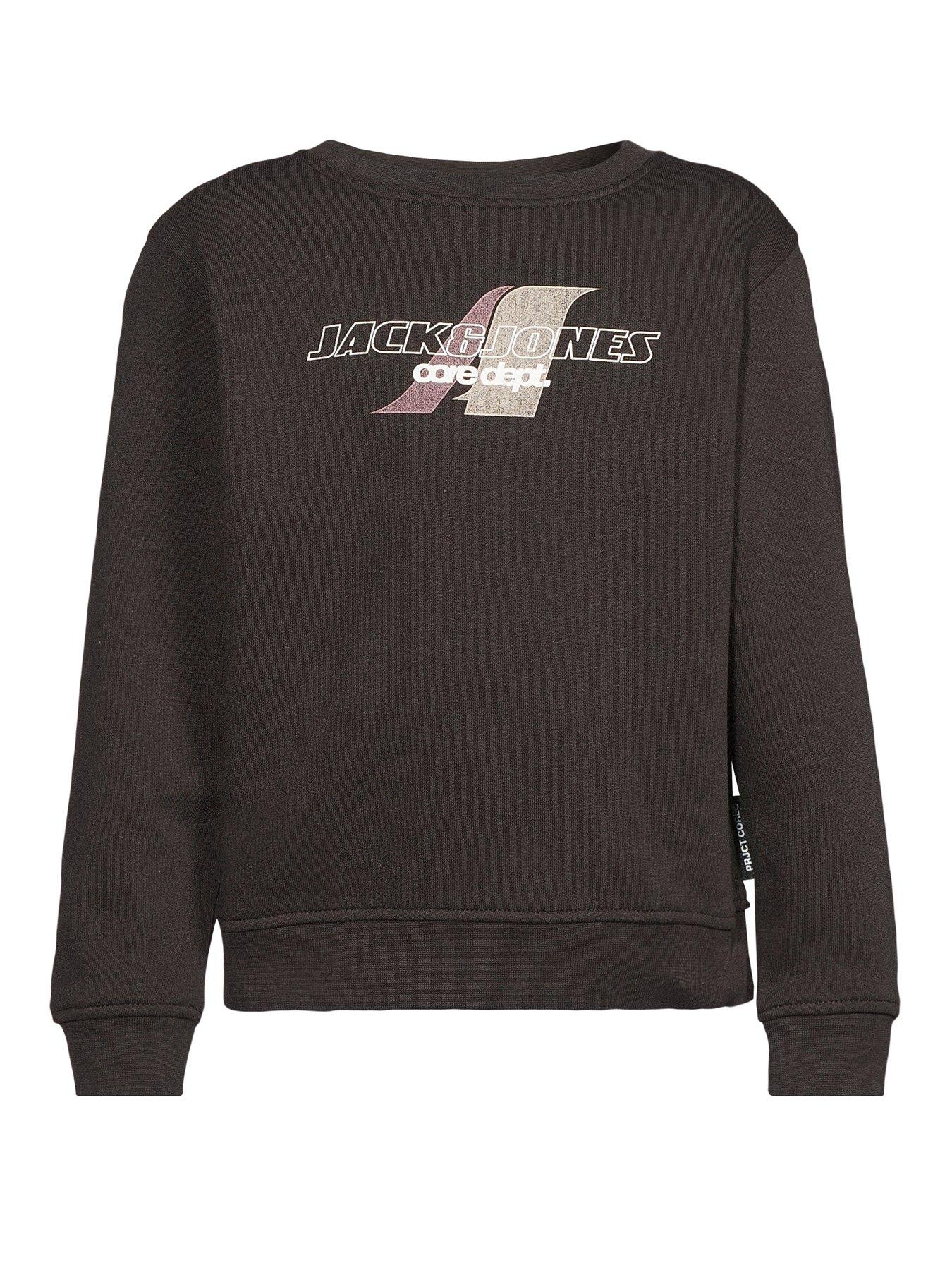 Jack & Jones Mini Younger Boys Tier Print Sweatshirt - Black