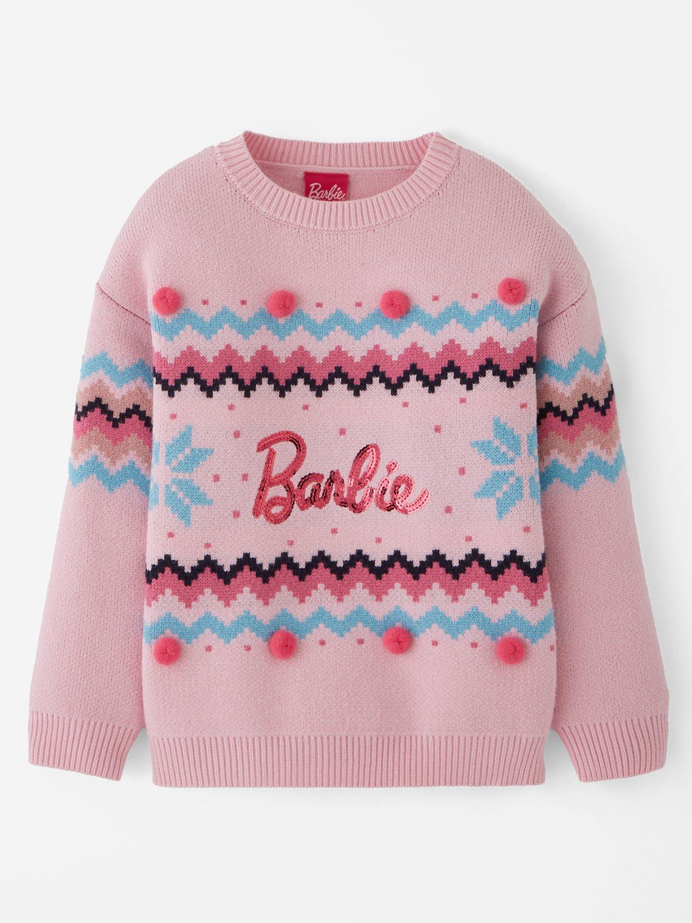 Barbie Knitted Christmas Jumper - Pink