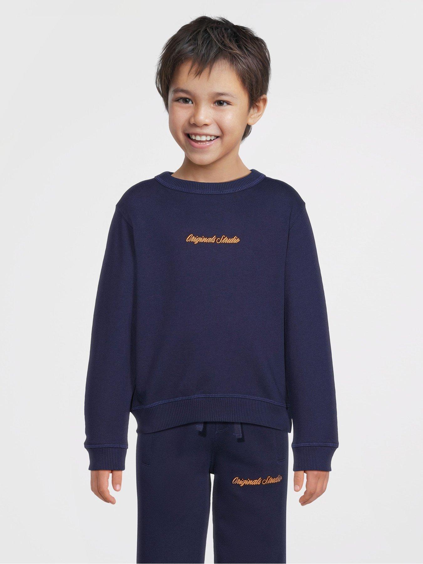 Jack & Jones Mini Younger Boys Embroidered Sweatshirt - Blue