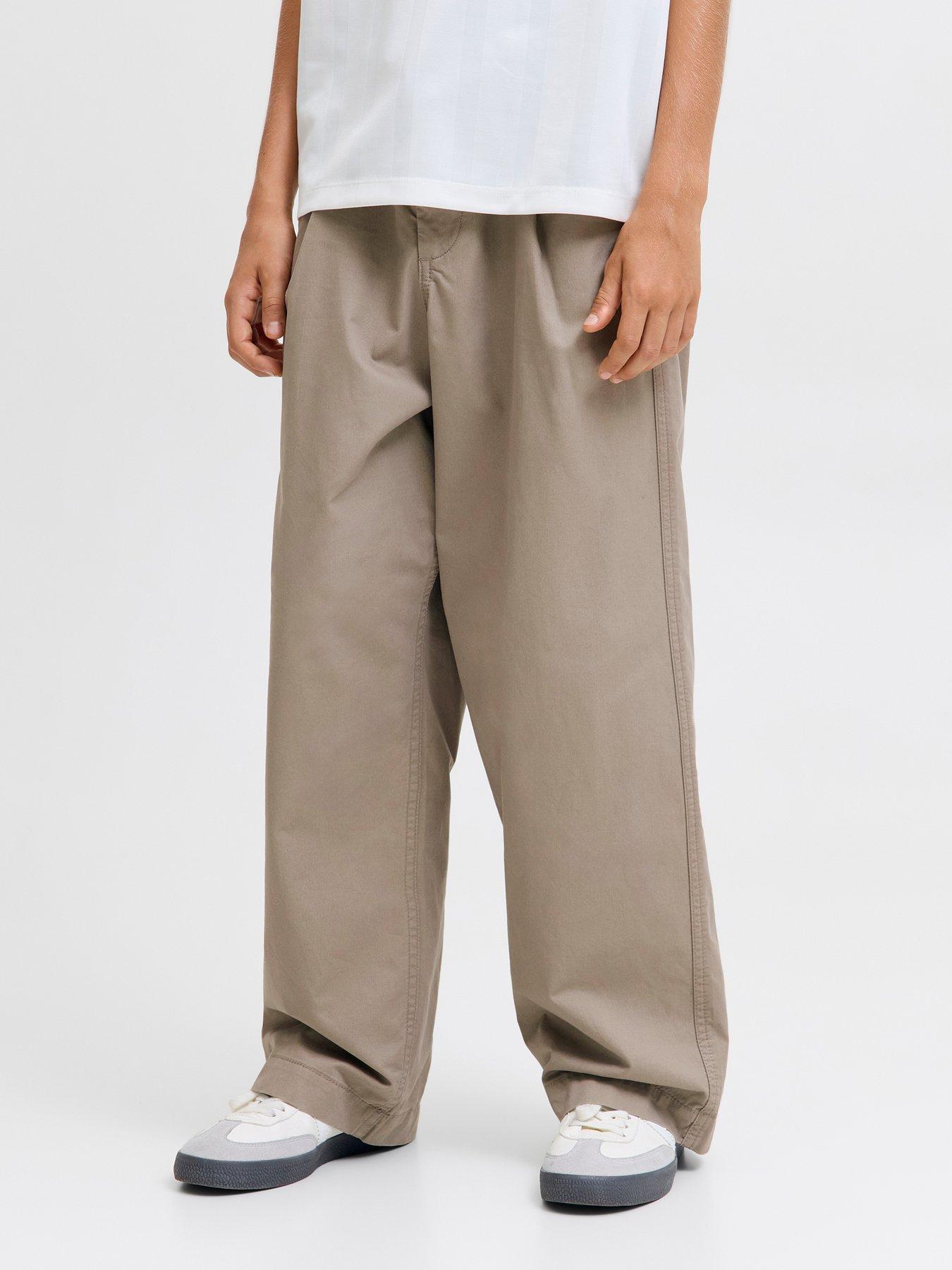 Jack & Jones Junior Boys Cade Pleated Joggers - Brown