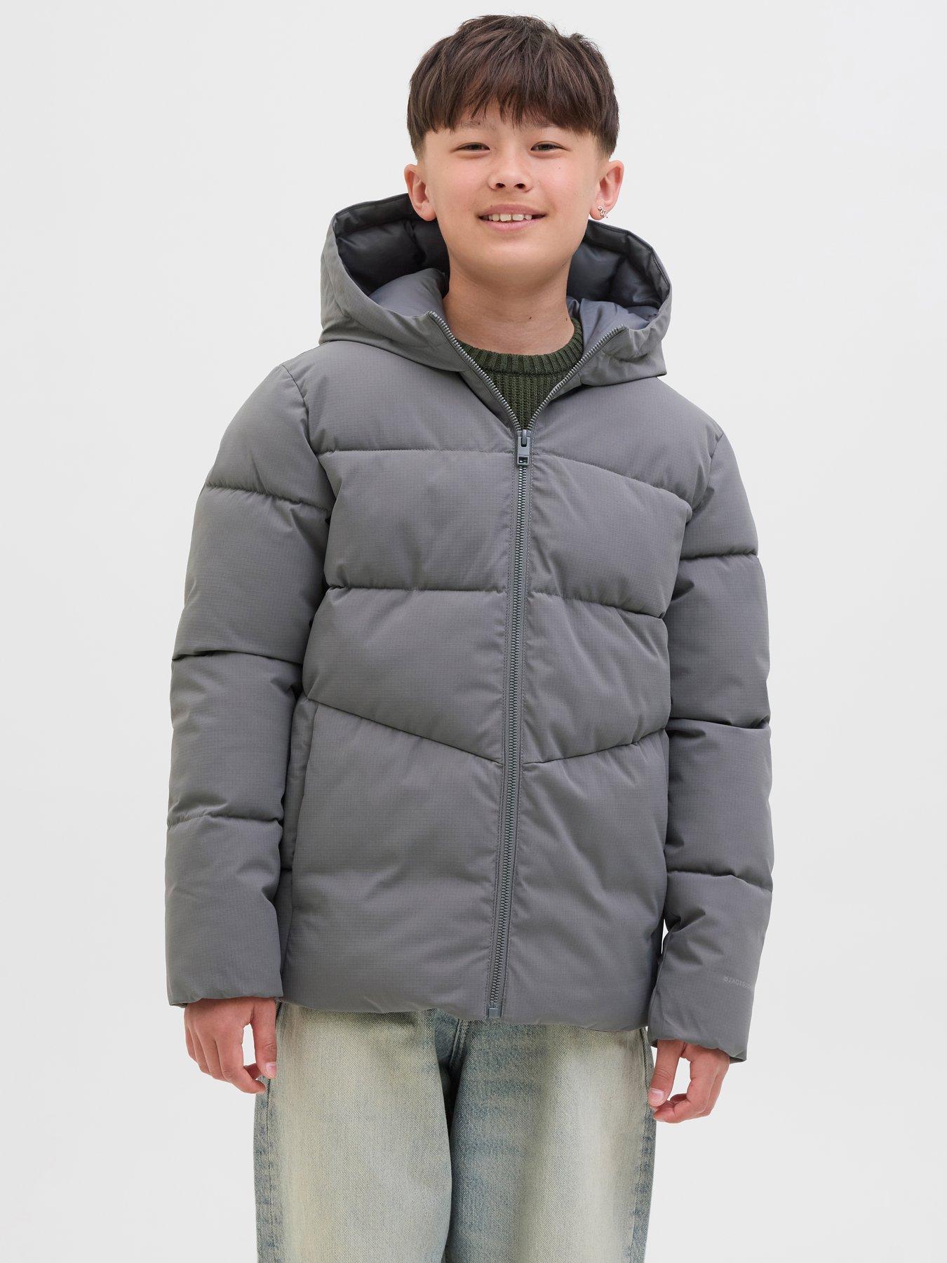 Jack & Jones Junior Boys Padded Jacket - Grey