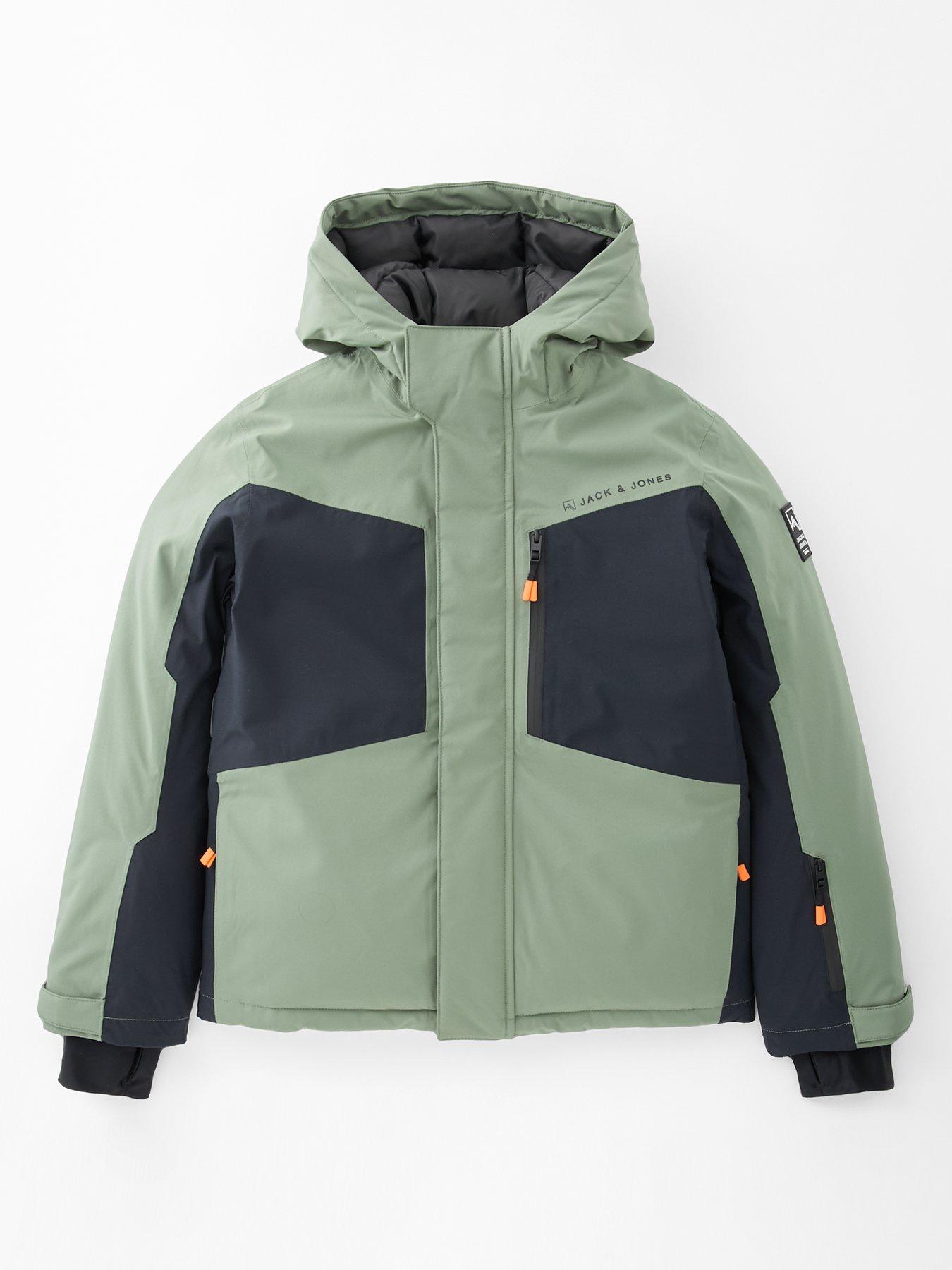 Jack & Jones Junior Boys Alpes Ski Jacket, Green, Size Age: 12 Years