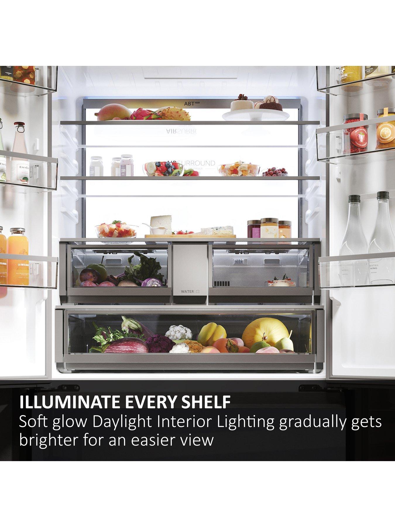 Image 5 of 8 of Haier FD 90 Series 7 HFR79F19EFGK Total No Frost &nbsp;American Fridge Freezer, Sapphire Glass, E Rated