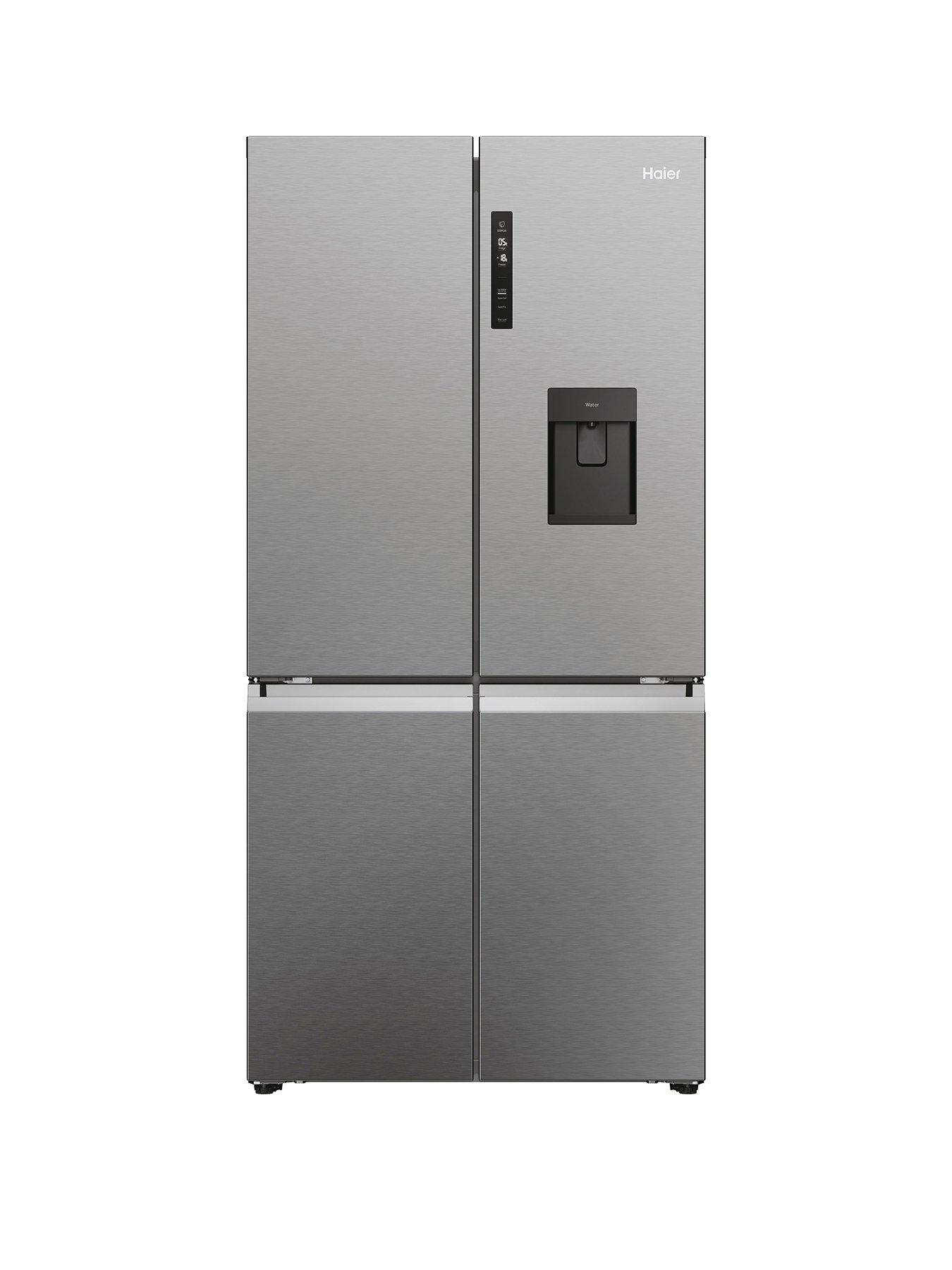 Image 1 of 7 of Haier Cube 90 Series 5 HCR5919EHMP Plumbed Total No Frost American Fridge Freezer, Platinum Silver, E Rated