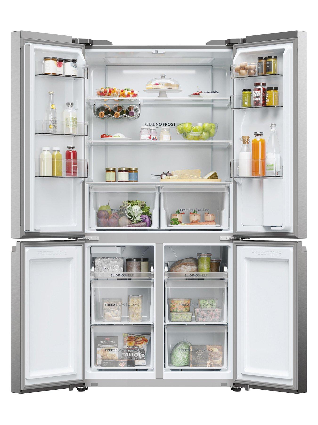 Image 2 of 7 of Haier Cube 90 Series 5 HCR5919EHMP Plumbed Total No Frost American Fridge Freezer, Platinum Silver, E Rated