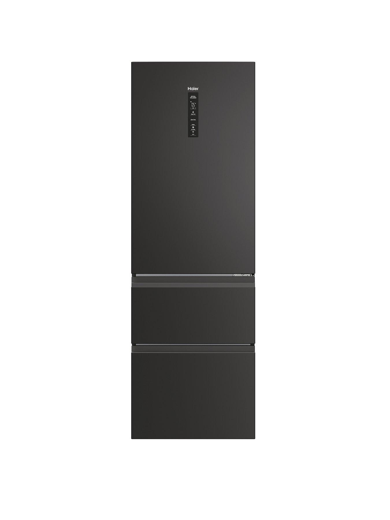 Haier 3D 60 Series 3 HTW3618ENPB 60/40 Total No Frost Fridge Freezer, Slate Black, E Rated