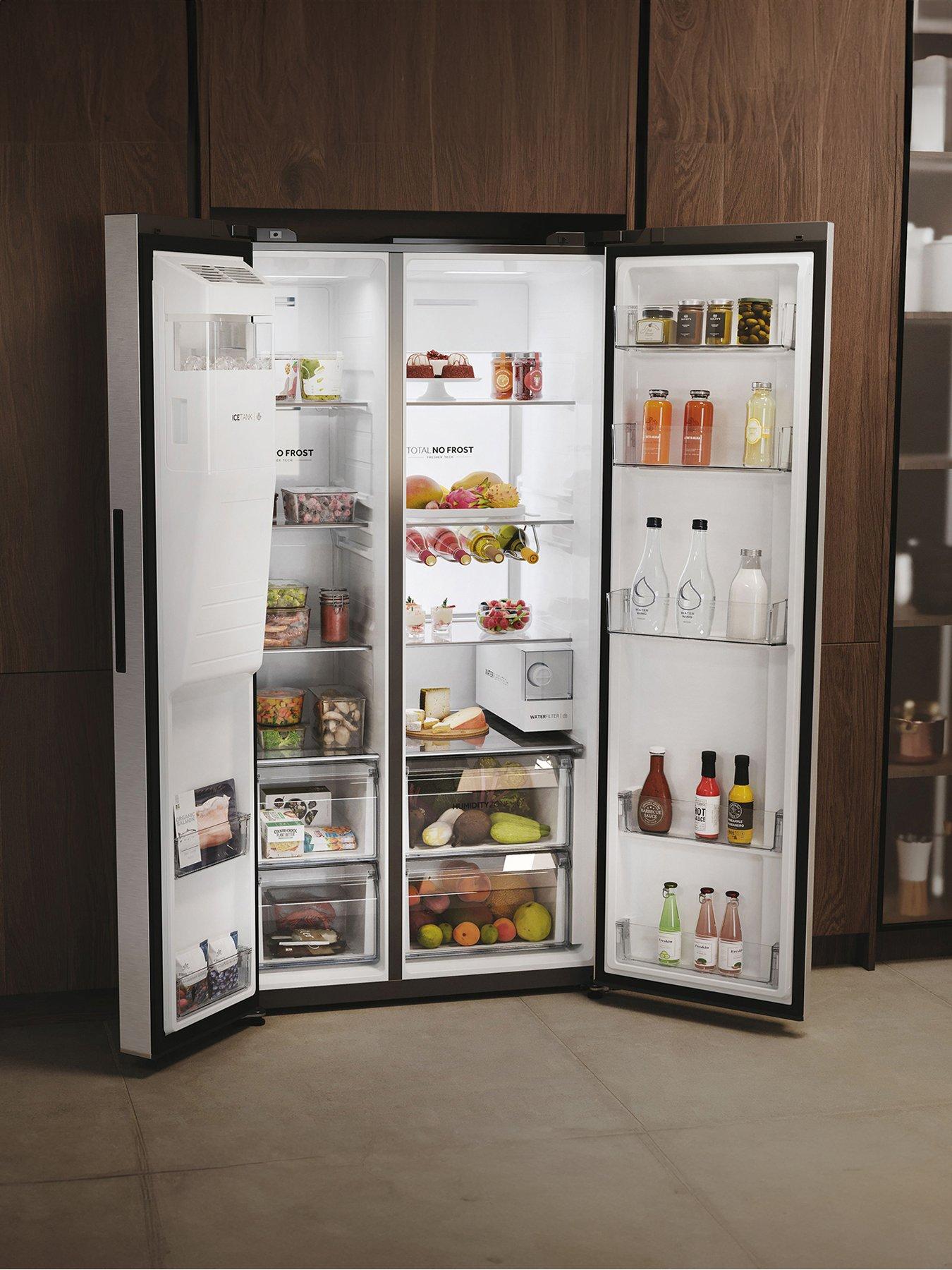 Image 2 of 7 of Haier SBS 90 Series 7 HSW79F18CIMM Plumbed Total No Frost American Fridge Freezer, Stainless Steel, C Rated