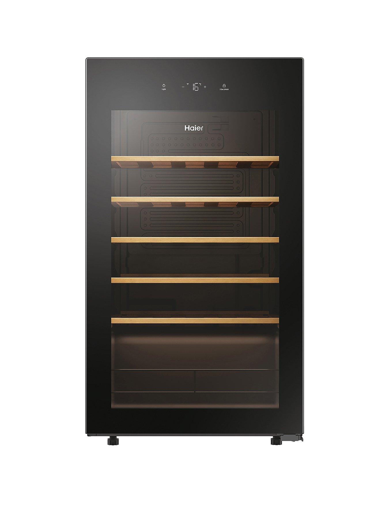 Haier 34 Bottle Single Zone Wine Cooler - Black