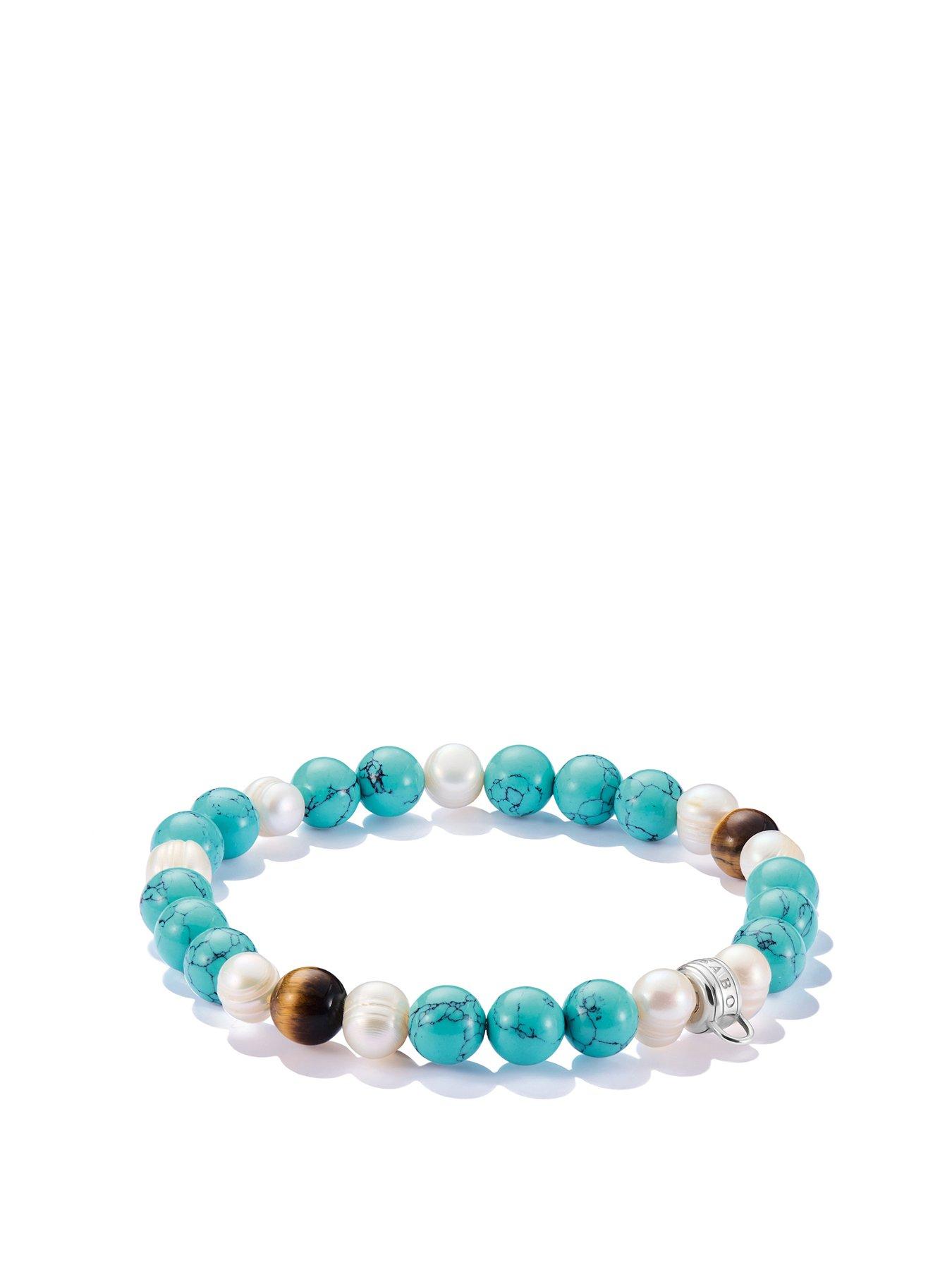 Thomas Sabo Bracelet With Freshwater Pearl And Tigers Eye - Multi