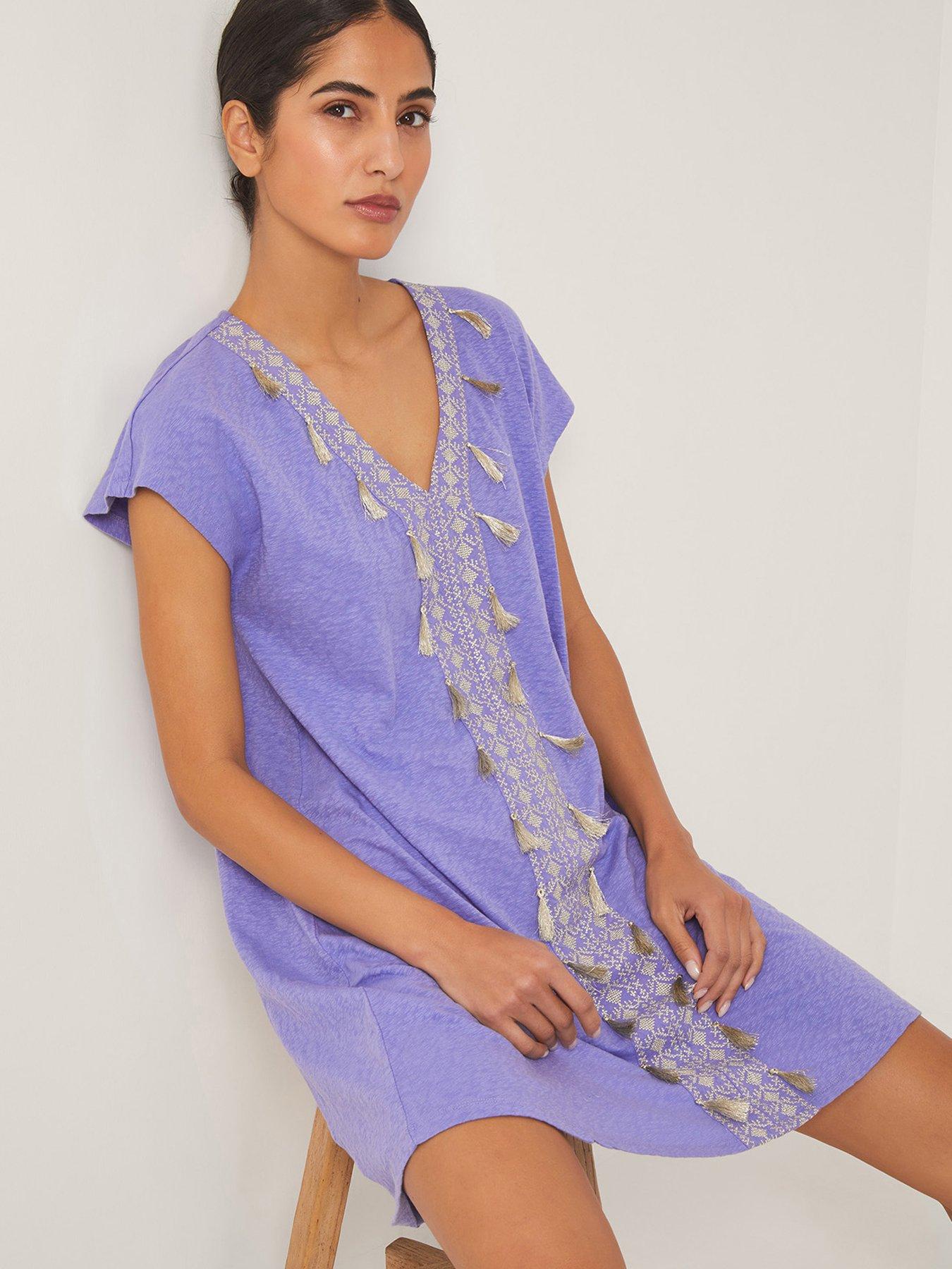 undefined Jodie Tunic Kaftan - Purple