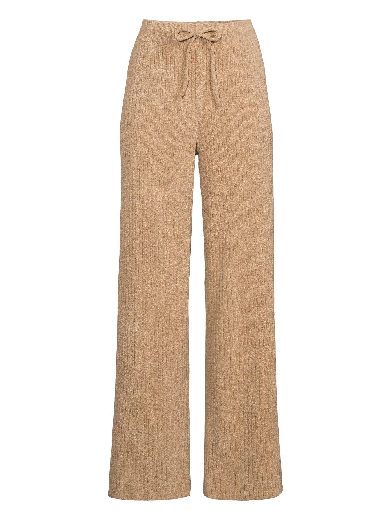 Image 4 of 4 of Michelle Keegan Soft Touch Wide Leg Trousers - Brown