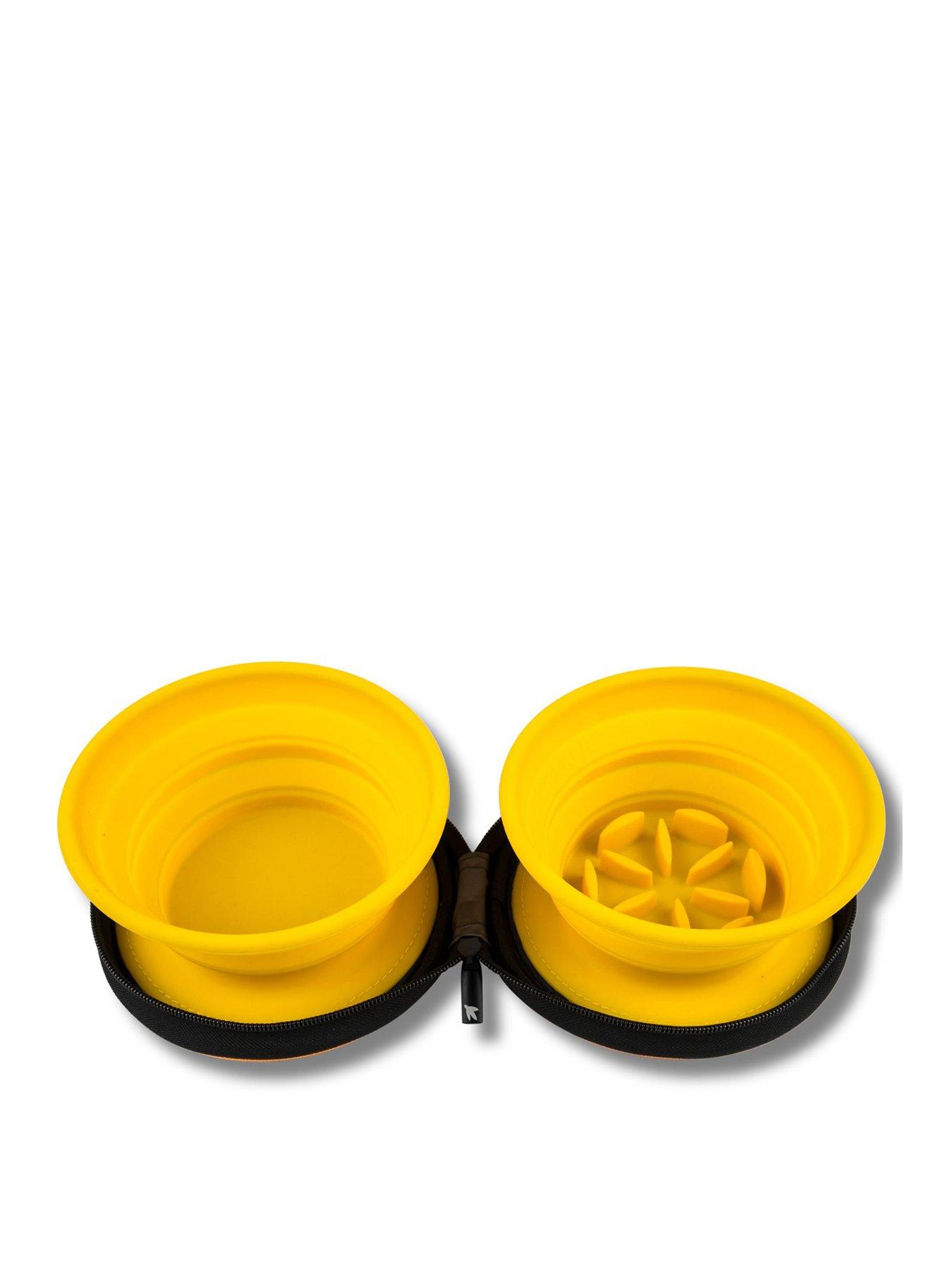 Image 1 of 5 of Kiwi Walker Double Travel Bowl - slowfeeder - Orange