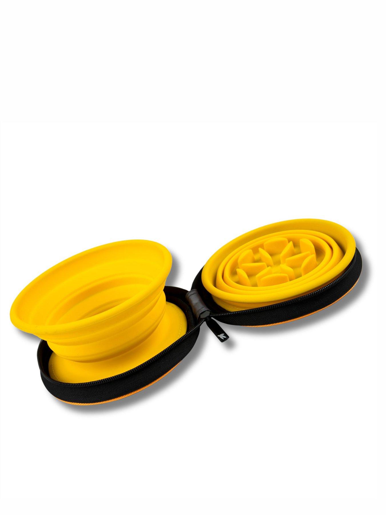 Image 4 of 5 of Kiwi Walker Double Travel Bowl - slowfeeder - Orange