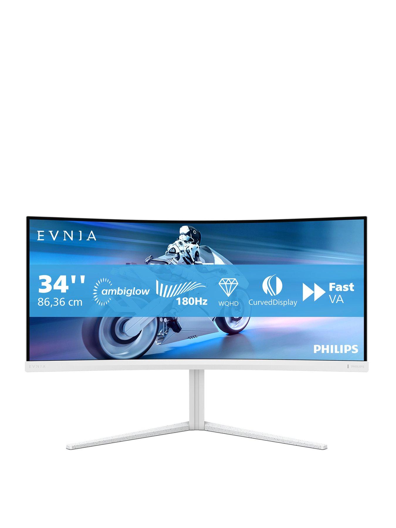 Philips 34M2C5501A/00 34In Uwqhd (3440X1440) 180Hz Fast Va Gaming Monitor - White